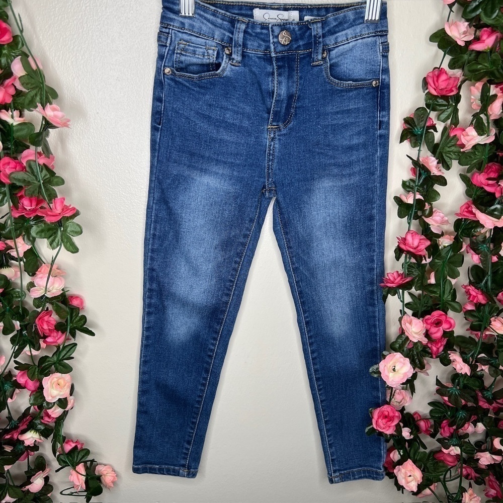 Jessica Simpson Medium Wash Blue Denim Skinny Jeans Girls 6 Casual Comfort
